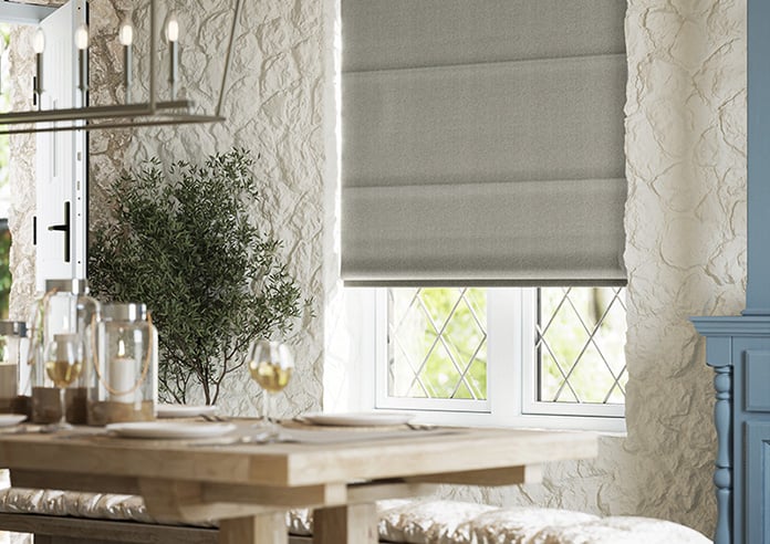 Soft Chevron, Brown - Motorised Roman Blind - Image 5